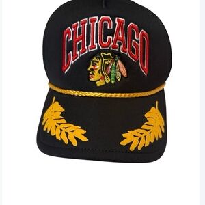 Mitchell & Ness Black and Red Chicago Hat